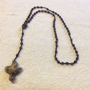 Lariat style artisan necklace/rosary